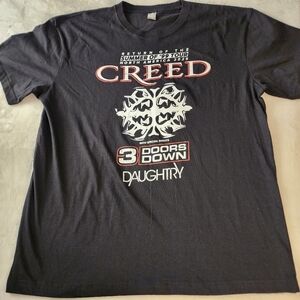 Basic Blanx Creed 3 Doors Down Daughtry Tour Tshirt New Without Tags Size 2XL